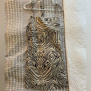Endless Blu zebra print mini dress